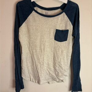 Nollie Blue and White Long Sleeve Tee